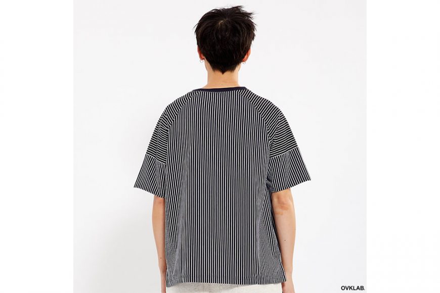 OVKLAB 17 SS Striped Patchwork Oversize Tee (3)