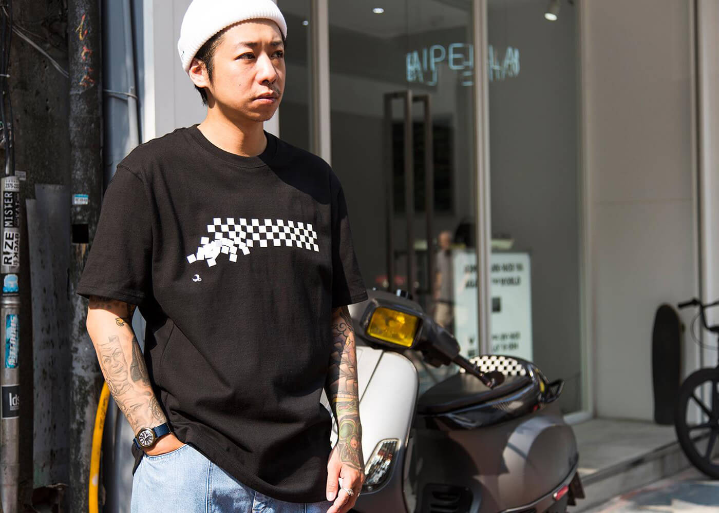 REMIX 17 SS Lacking Check Tee (1)