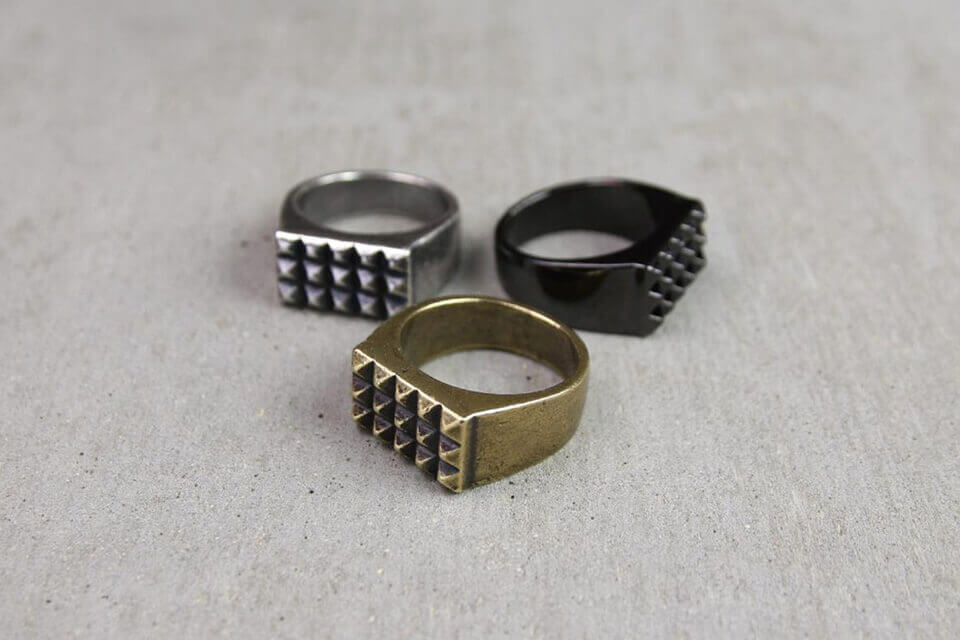 METALIZE 17 SS Punk Rivet 鉚釘戒指 (2)