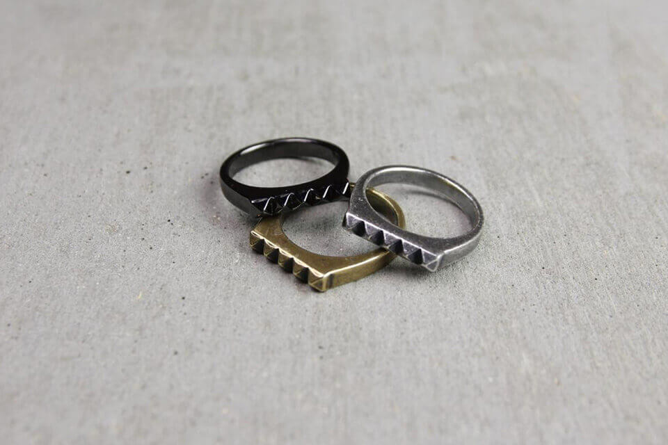 METALIZE 17 SS Punk Rivet 鉚釘戒指 (5)