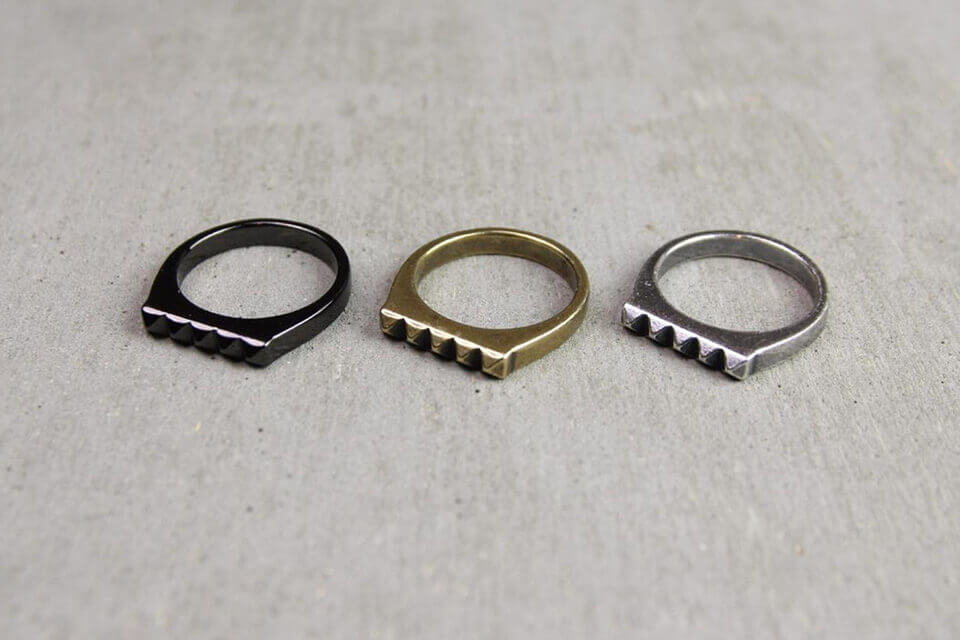 METALIZE 17 SS Punk Rivet 鉚釘戒指 (6)