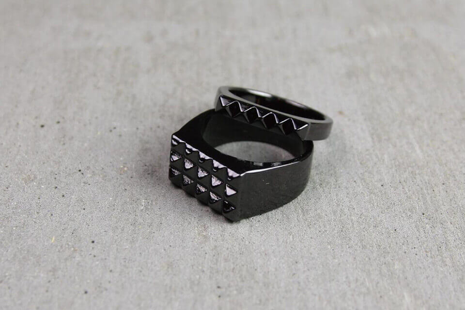 METALIZE 17 SS Punk Rivet 鉚釘戒指 (9)