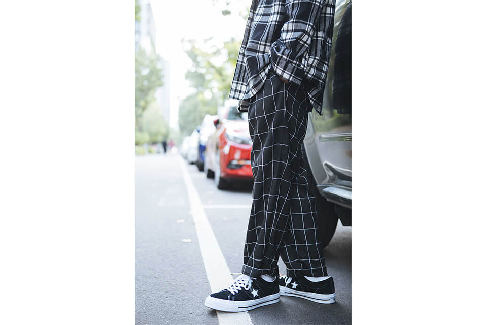 NEXTMOBRIOT 18 SS Black Plaid Loosely Capri-Pants (3)
