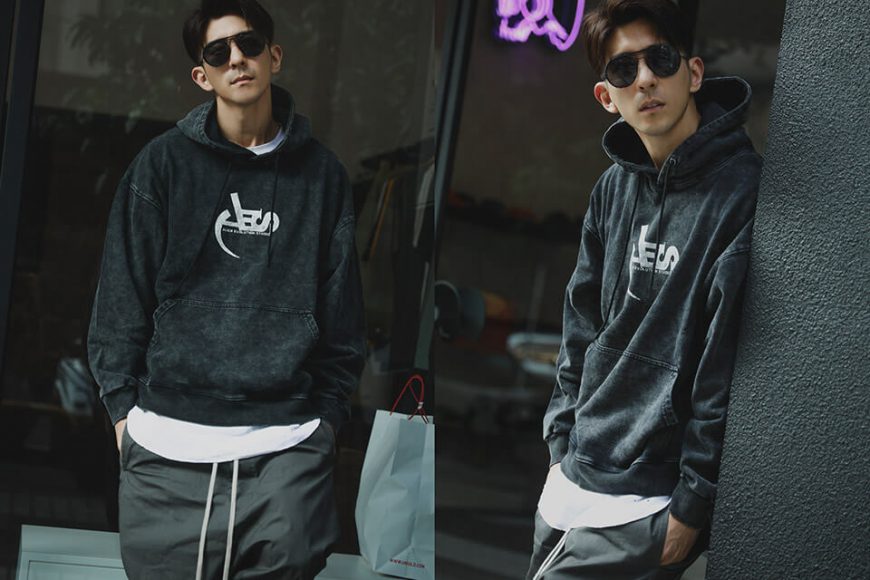 AES 128(六)發售 18 AW Aes Washed Logo Hoodie (1)