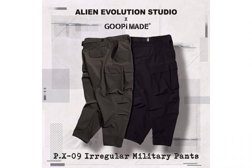 AES 27(四)初三發售 18 AW Aes x Goopi Irregular Militray Pants (3)
