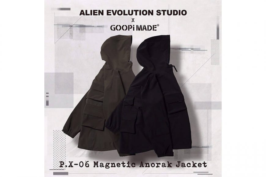 AES 27(四)初三發售 18 AW Aes x Goopi Magnetic Anorak Jacket (2)