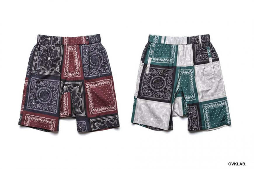 OVKLAB 19 SS Paisley Pattern Wide Shorts (1)