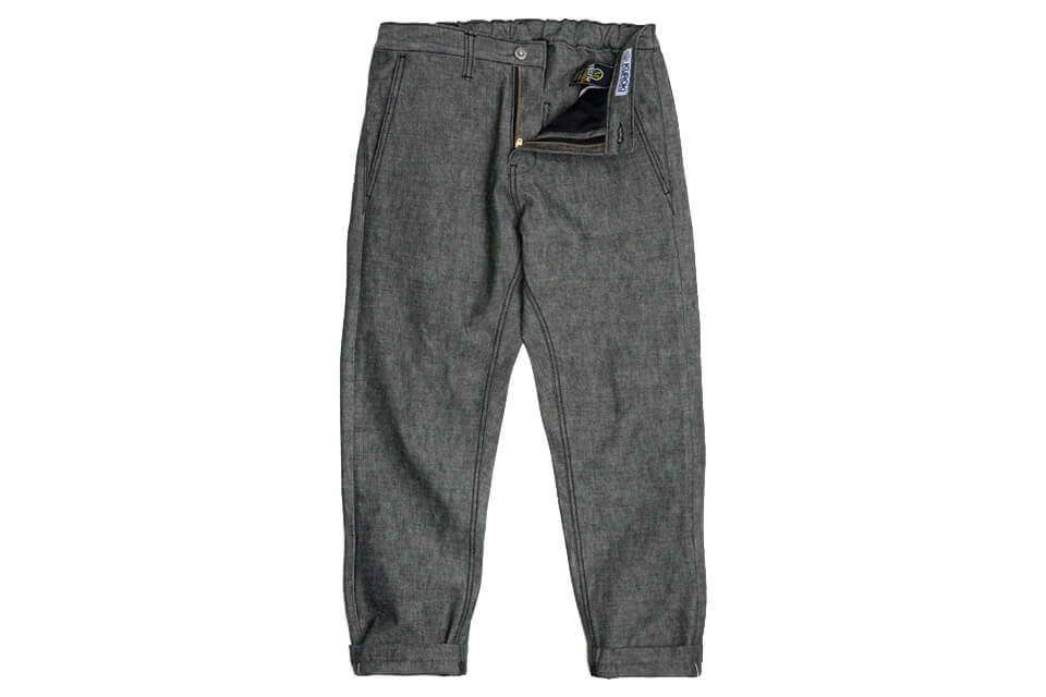 FrizmWORKS 19 SS Chambray Selvedge Banding Pants (4)