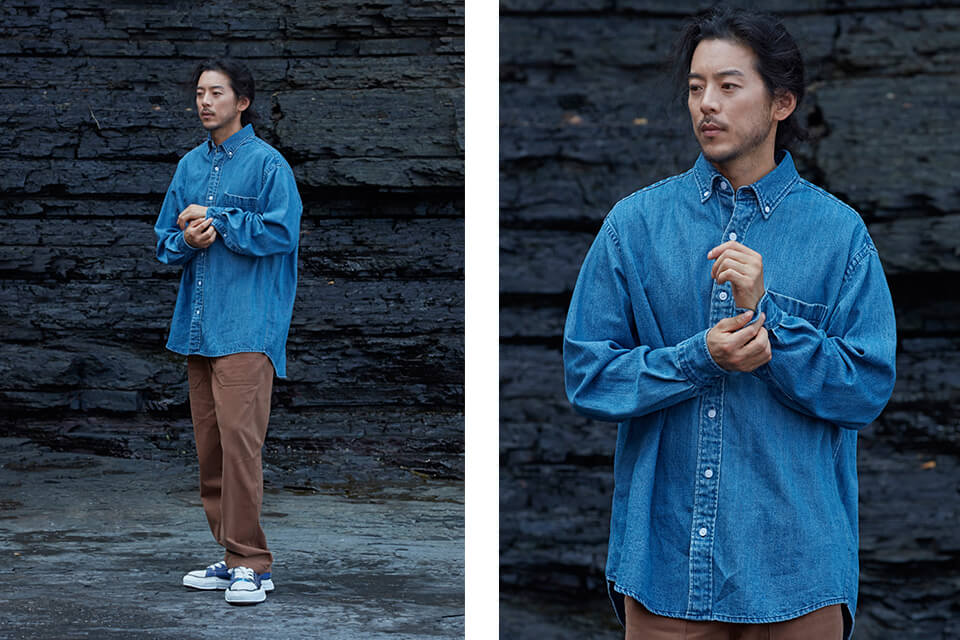 FrizmWORKS 19 FW Oversized Denim Shirt (1)