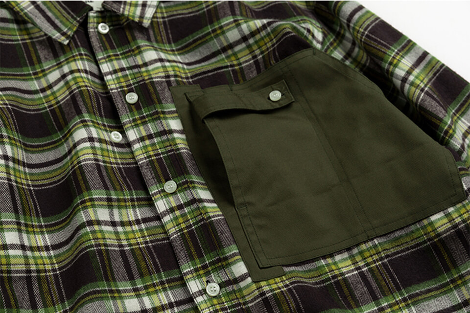TMCAZ 19 AW Patch-Pocket GRID Shirt (4)