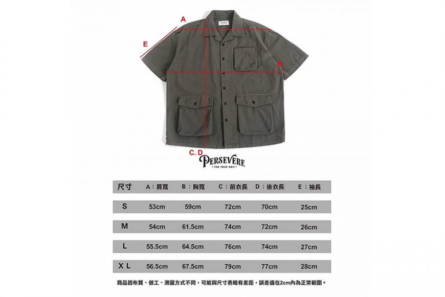 PERSEVERE 20 SS Garment Washed Shirt (21)