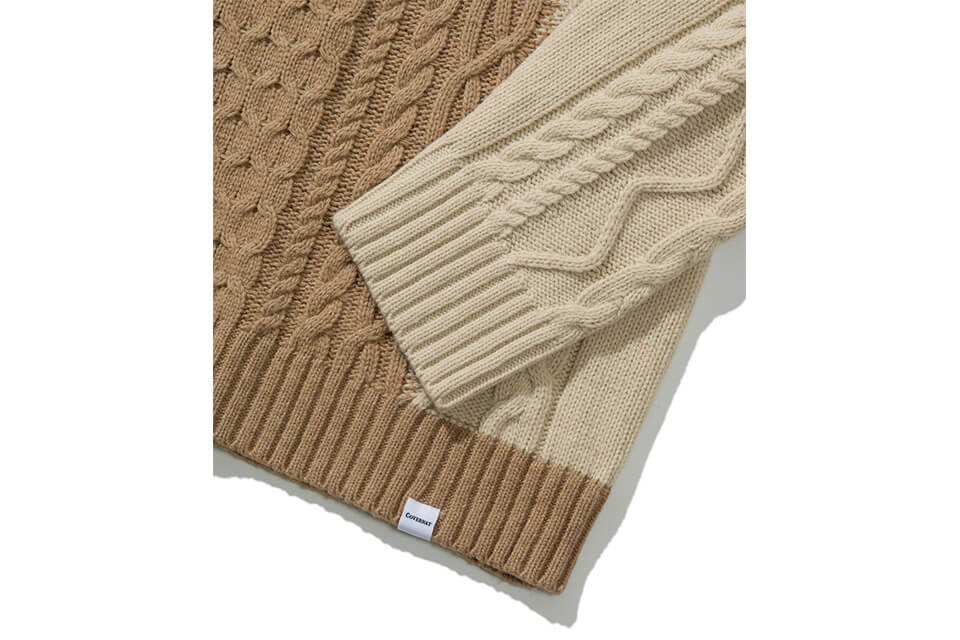 COVERNAT 20 FW Aran Knit Crewneck (4)