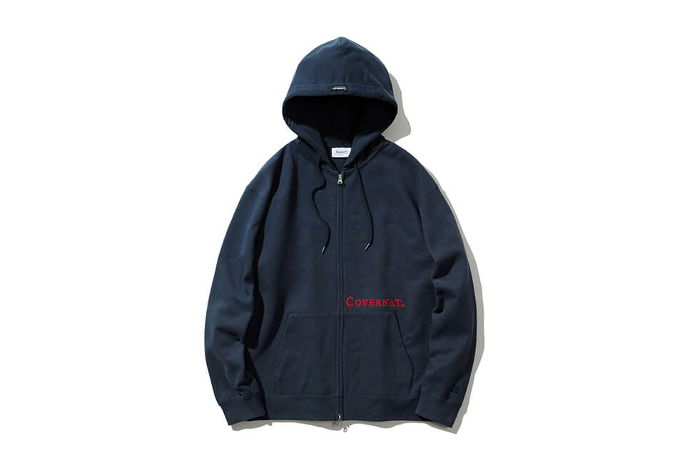 COVERNAT 20 FW Side Authentic Logo Hoodie Zip-Up (1)