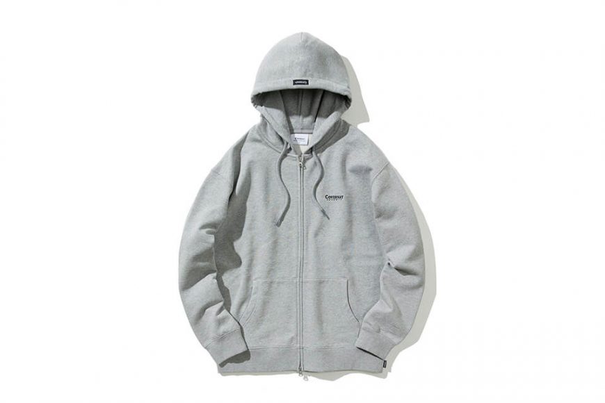 Covernat 20 FW SMALL AUTHENTIC LOGO HOODIE ZIP-UP (1)
