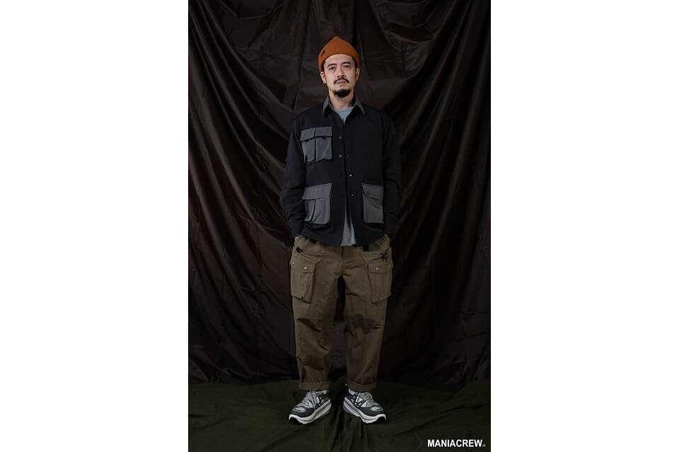 MANIA 20 AW 2 Tone Pocket Shirt (1)