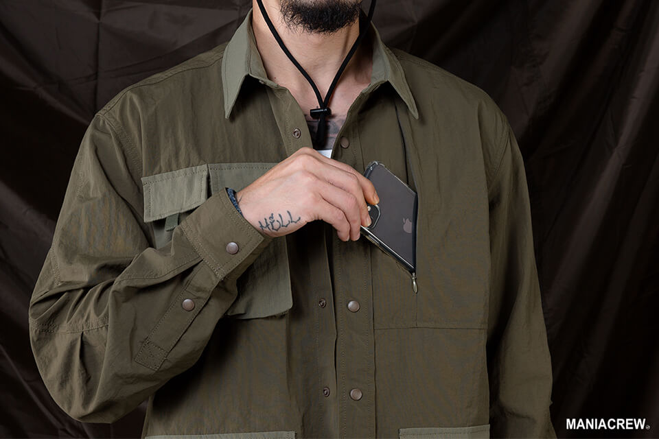 MANIA 20 AW 2 Tone Pocket Shirt (10)