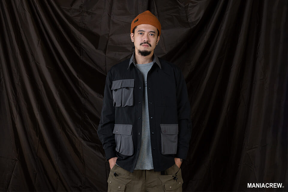 MANIA 20 AW 2 Tone Pocket Shirt (2)