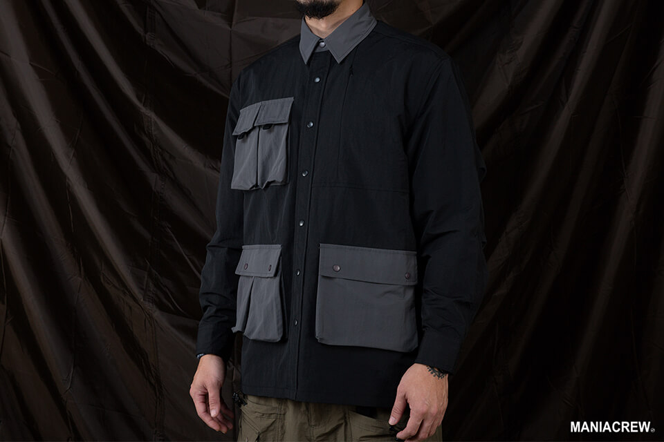 MANIA 20 AW 2 Tone Pocket Shirt (3)