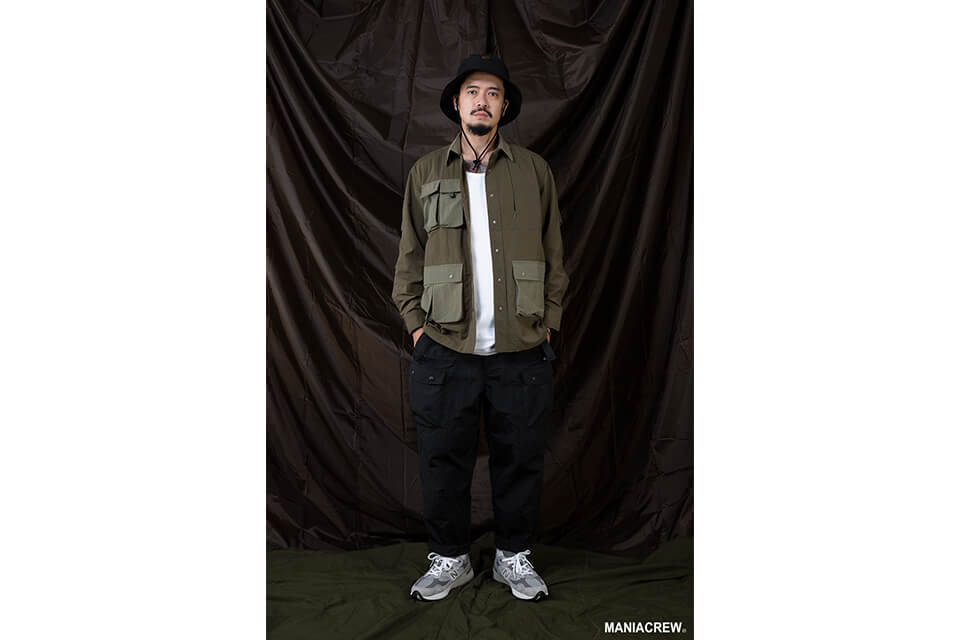 MANIA 20 AW 2 Tone Pocket Shirt (6)