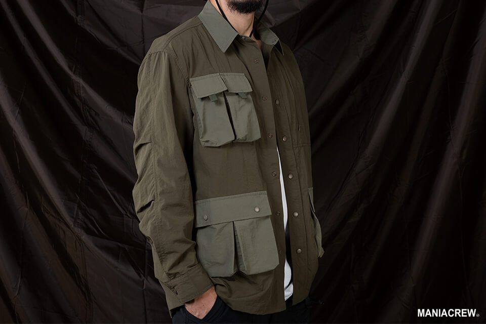 MANIA 20 AW 2 Tone Pocket Shirt (9)