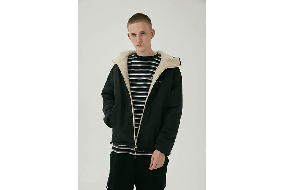 COVERNAT 20 FW Reversible Hoodie Warm Up Jack (1)