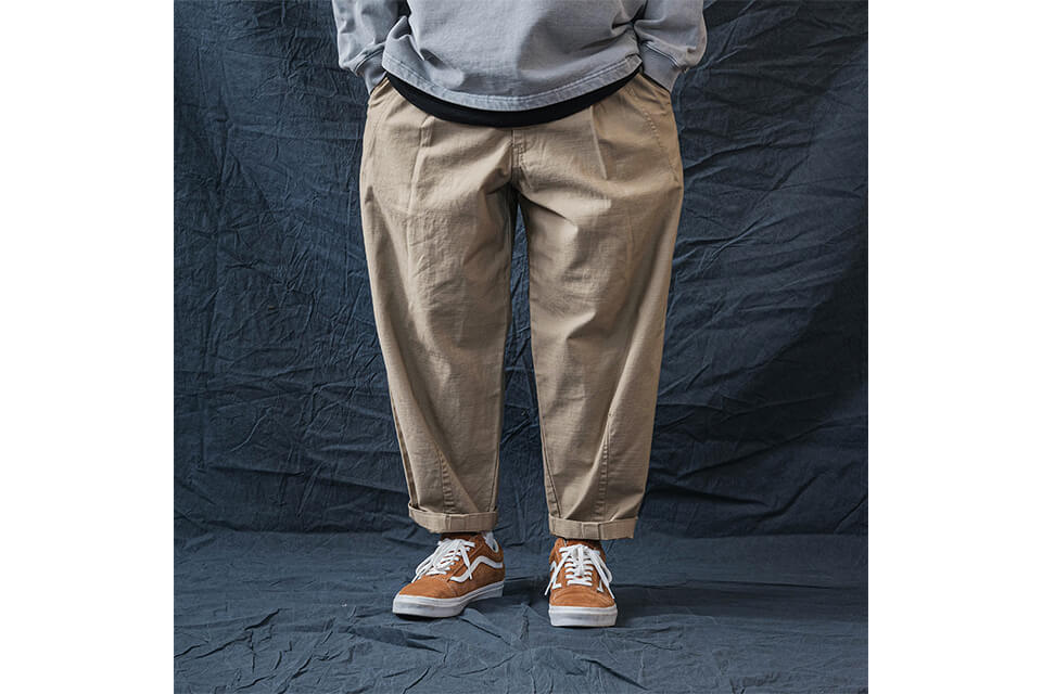 PERSEVERE 20 AW Enzyme Stone Washed Pleated Trousers (7)