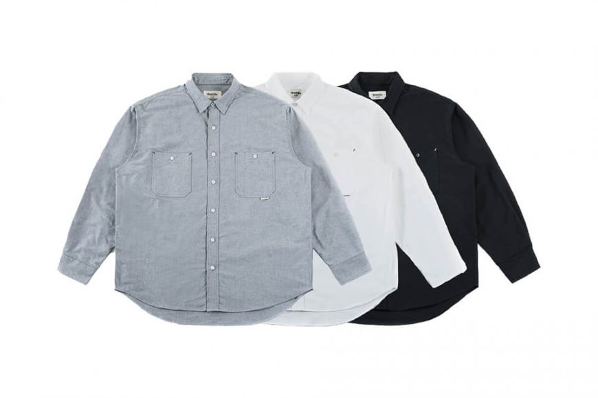 PERSEVERE 20 AW Simple Oxford Shirts (16)