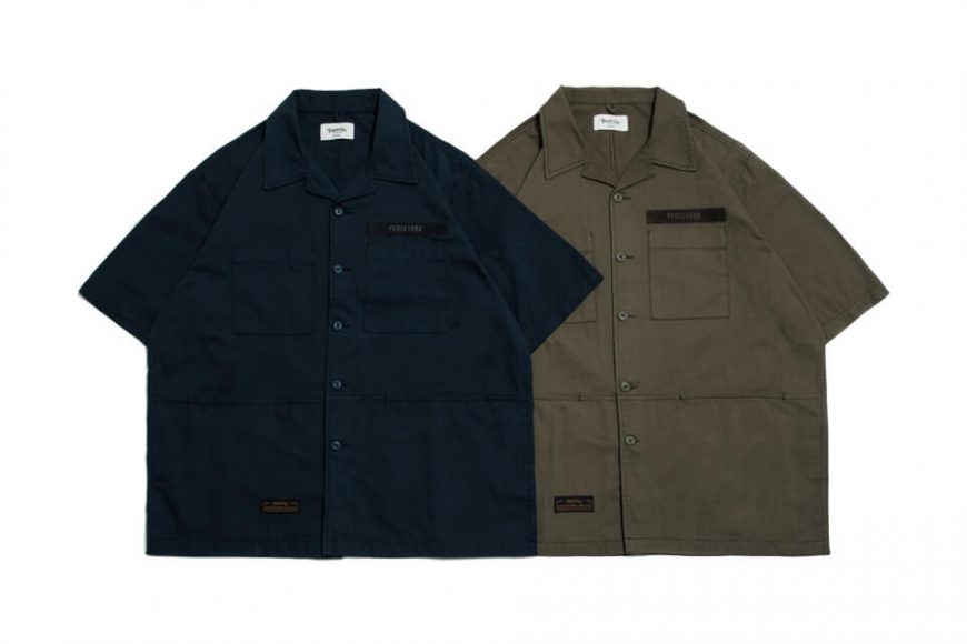 PERSEVERE 21 SS Enzyme Stone Washed Military Shirt (0)