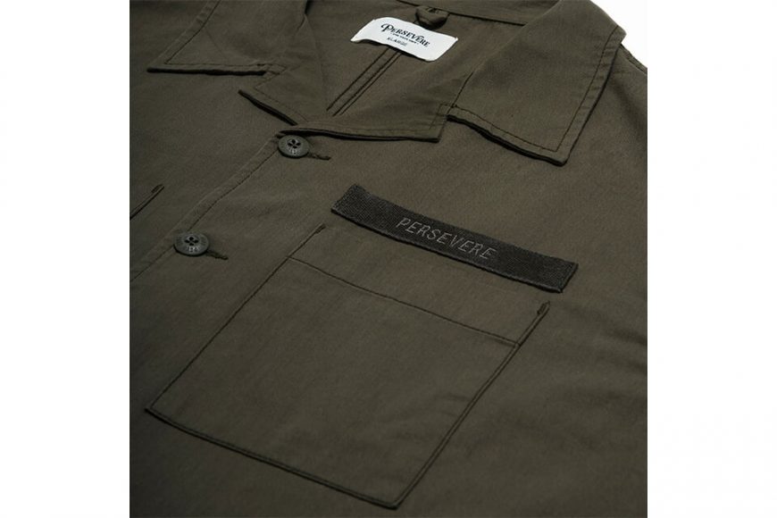 PERSEVERE 21 SS Enzyme Stone Washed Military Shirt (19)