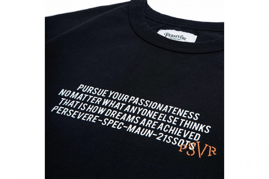 PERSEVERE 21 SS Motto Pattern T-Shirt (10)