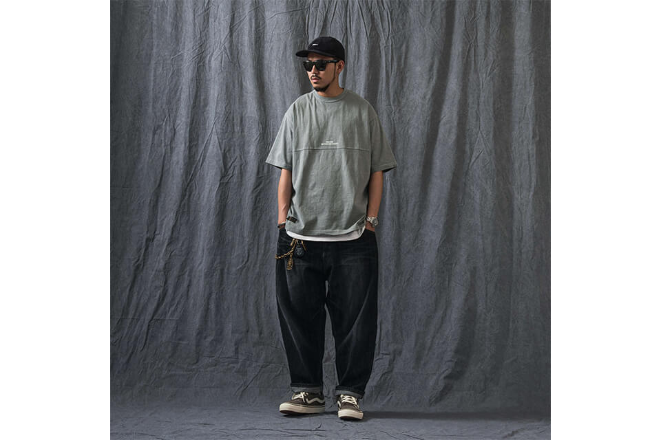 PERSEVERE 21 SS Pigment-Dyed Panel T-Shirt (1)