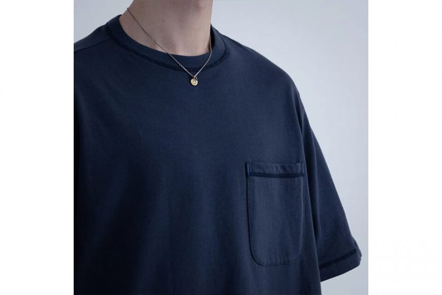 Simple Design Two-Tone Long Pocket Tee (3)