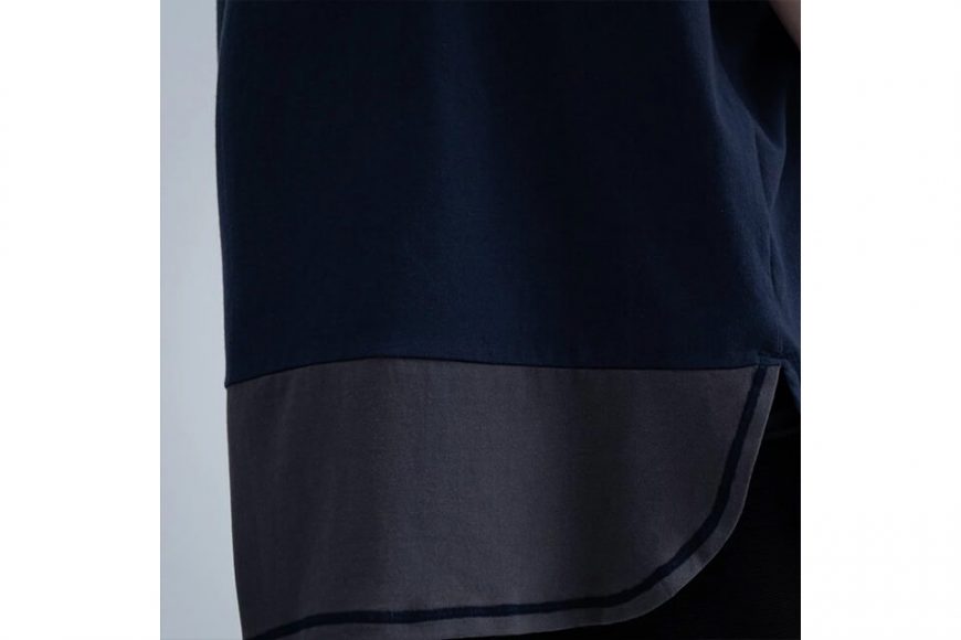 Simple Design Two-Tone Long Pocket Tee (4)