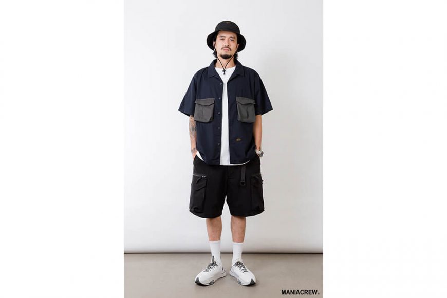 MANIA 21 SS Patchwork Pocket Shirt (1)