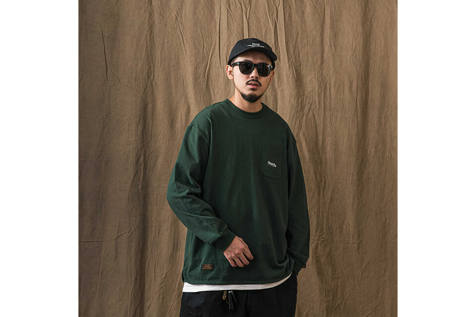 PERSEVERE 21 AW Basic Washed LS Pocket T-Shirt (10)