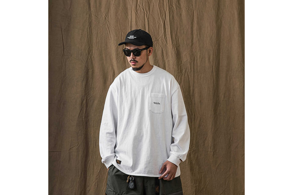PERSEVERE 21 AW Basic Washed LS Pocket T-Shirt (2)