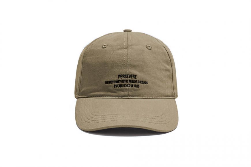 PERSEVERE 21 AW Embroidered Slogan 6 Panel Cap (20)