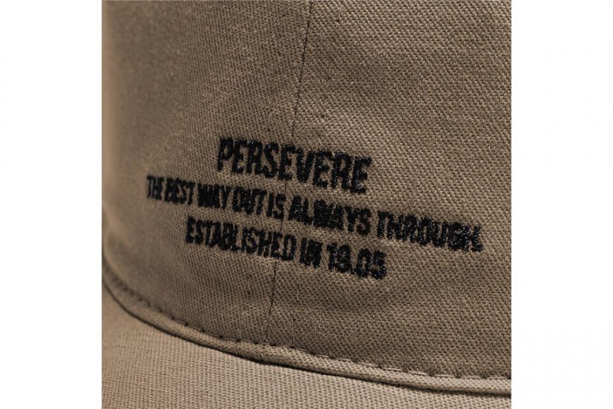 PERSEVERE 21 AW Embroidered Slogan 6 Panel Cap (22)