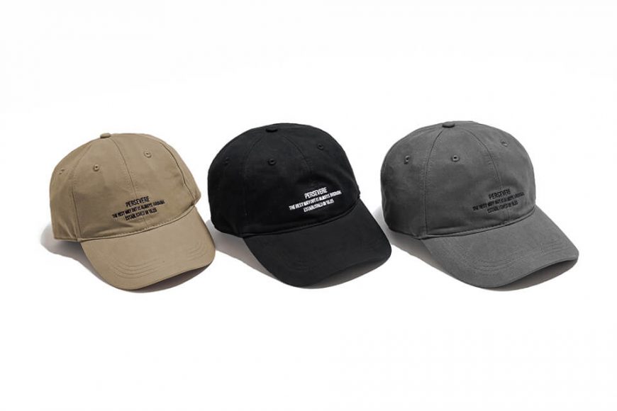 PERSEVERE 21 AW Embroidered Slogan 6 Panel Cap (7)