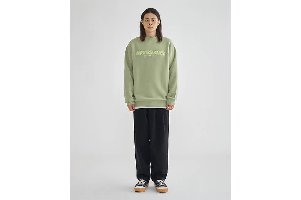 COVERNAT 21 FW Boucle Cooper Logo Sweat Shirts (1)