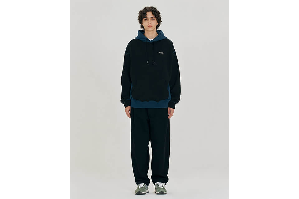 COVERNAT 21 FW Color Block Overfit Hoodie (1)