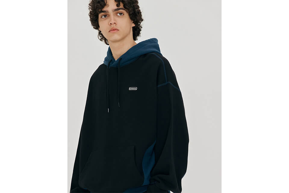 COVERNAT 21 FW Color Block Overfit Hoodie (4)