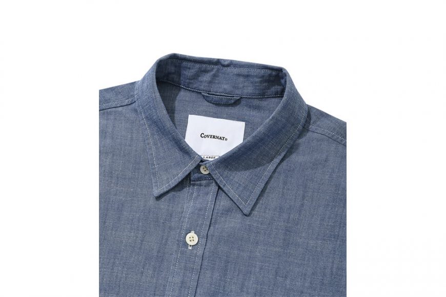 COVERNAT 21 FW Over-Fit Chambray Shirts (9)