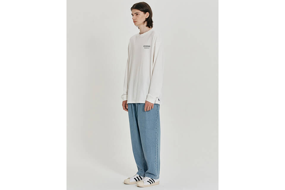 COVERNAT 21 FW Tapered Blue Denim Pants (2)
