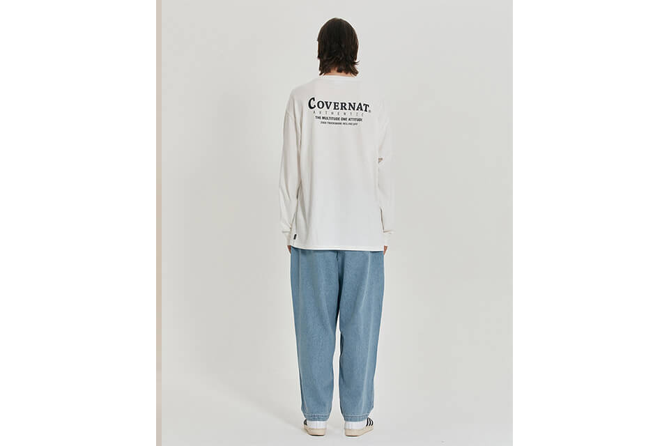 COVERNAT 21 FW Tapered Blue Denim Pants (3)
