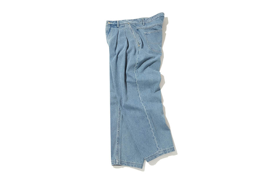 COVERNAT 21 FW Tapered Blue Denim Pants (7)