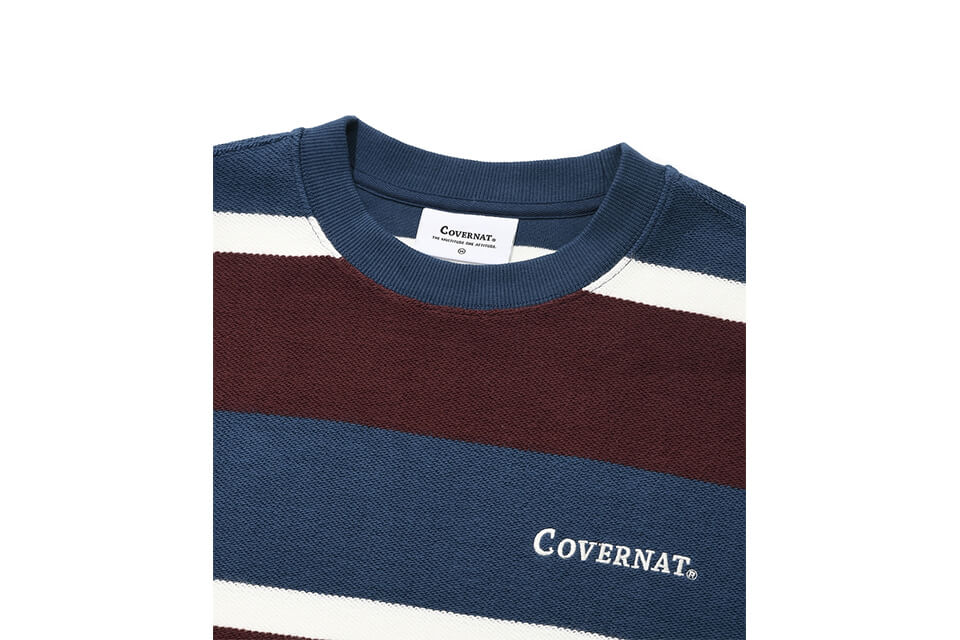 COVERNAT 21 FW Terry Stripe Sweat Shirts (14)