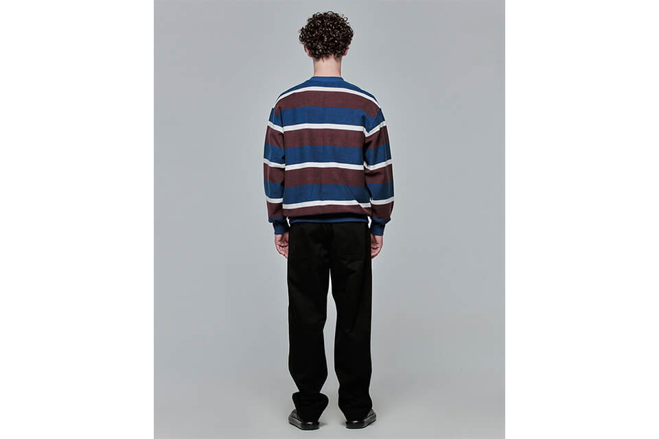 COVERNAT 21 FW Terry Stripe Sweat Shirts (3)