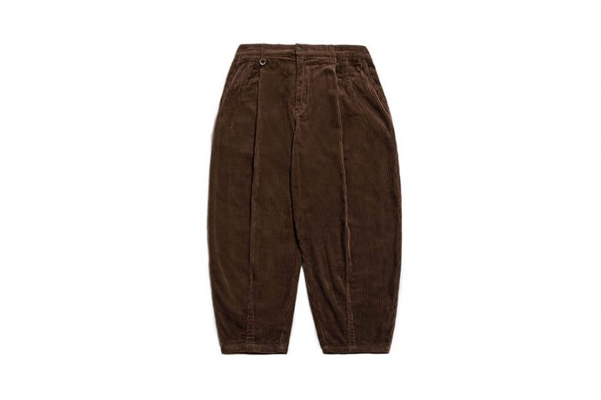 PERSEVERE 21 AW Corduroy Pleated Tapered Pants (28)