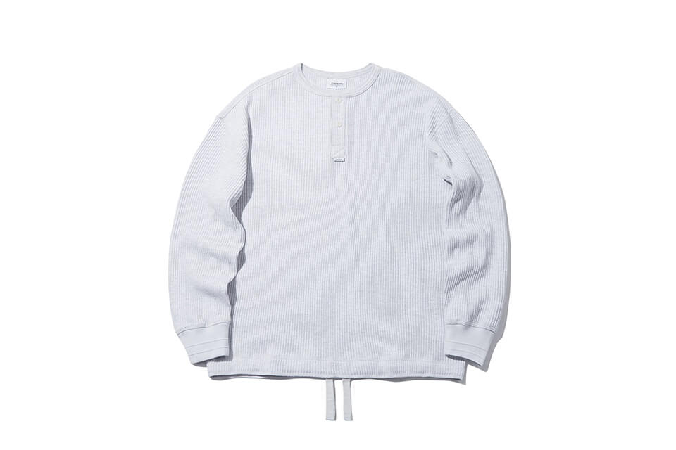 COVERNAT 21 FW Waffle Henley Neck Sweat Shirts (6)